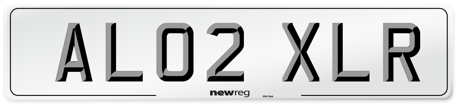AL02 XLR Number Plate from New Reg